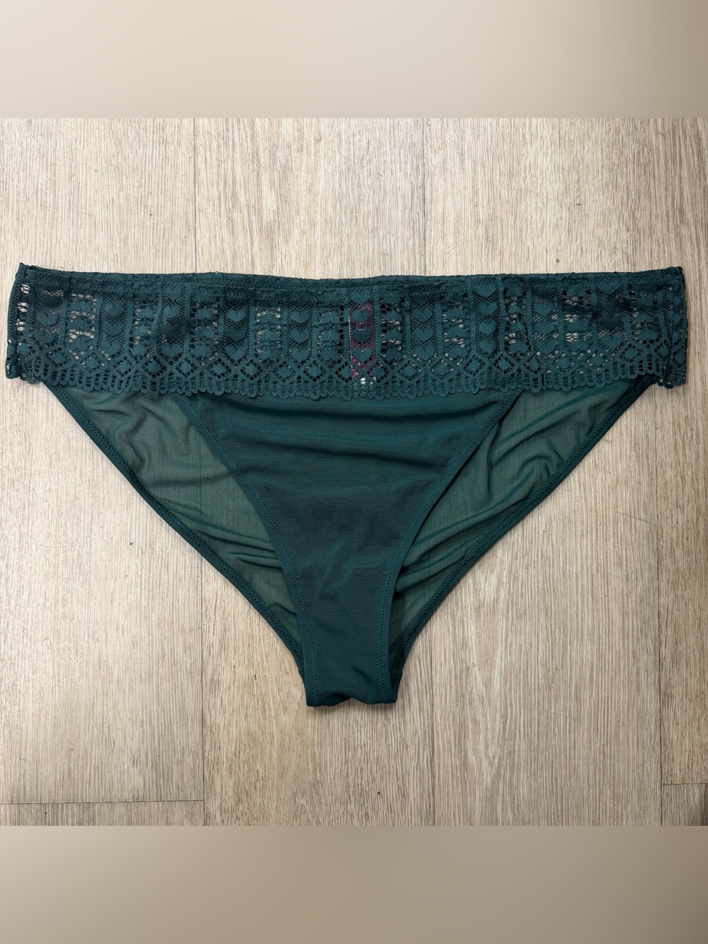 Adore Me Green Lace Bikini Briefs